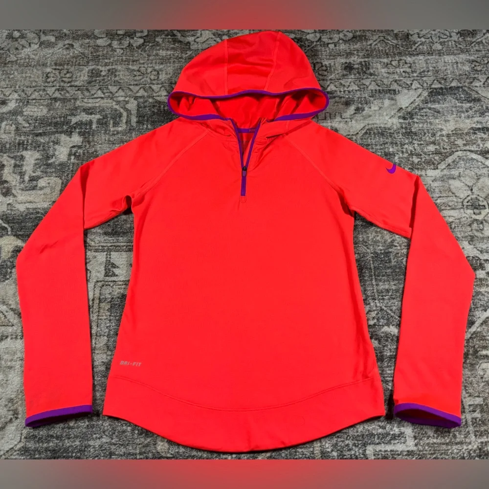 Nike Pro Compression LS 1/4 Zip‎ Hoodie Pullover Girls Size Large
